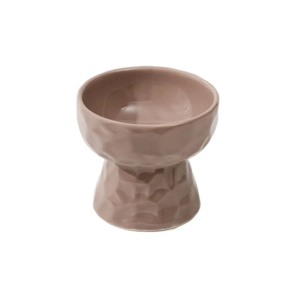 Stylish Non-Slip Ceramic Cat and Dog Bowl - Slanted/Flat Design for Easy Feeding and Hydration