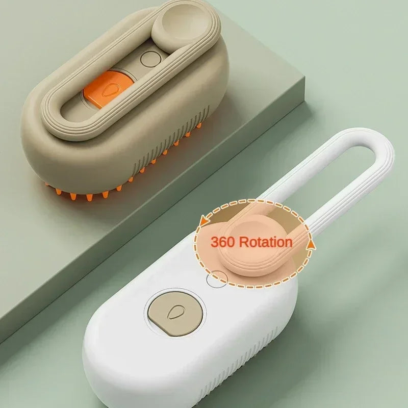 3-in-1 Steam Pet Brush for Dogs and Cats - Massage, Grooming, and Hair Removal Comb