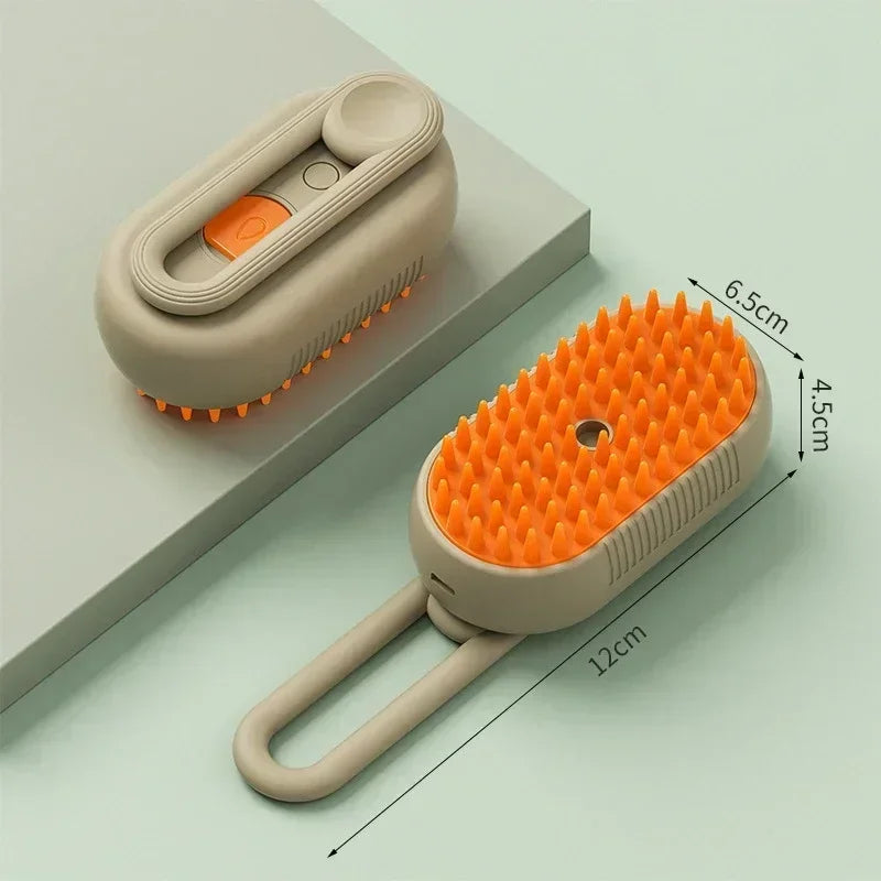 3-in-1 Steam Pet Brush for Dogs and Cats - Massage, Grooming, and Hair Removal Comb