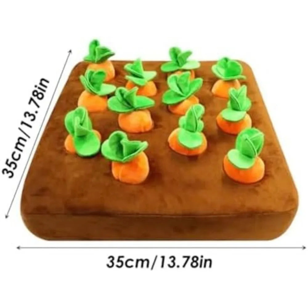 Interactive Carrot Snuffle Mat for Dogs and Cats - Engaging Puzzle Toy for Stress Relief and Chewing Fun!
