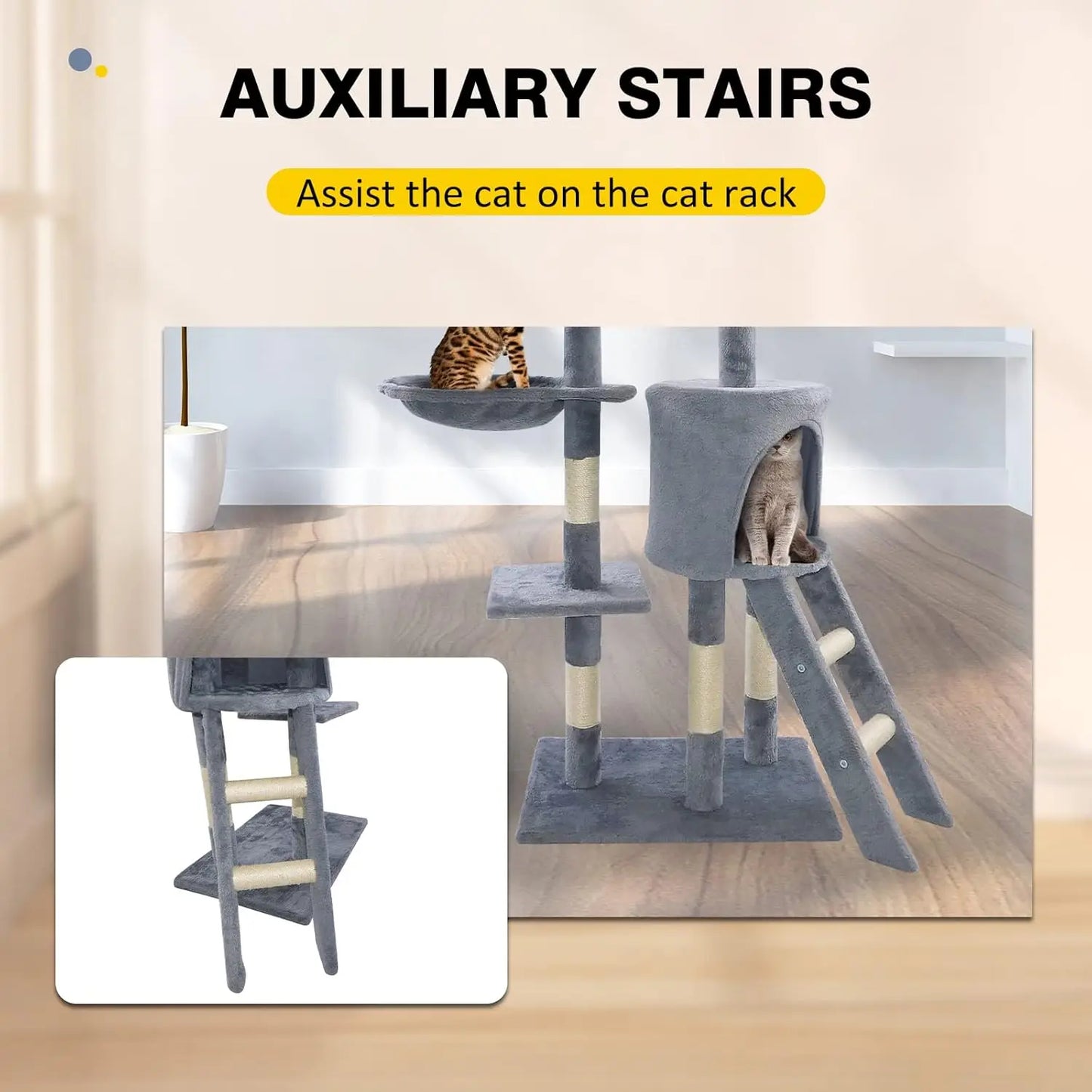 Ultimate Cat Tree Tower - 140cm Climbing Frame & Scratching Post for Indoor/Outdoor Cats