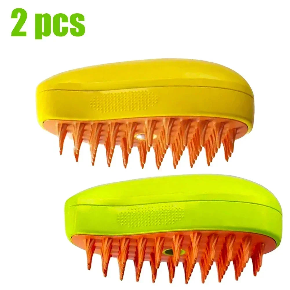 3-in-1 Steam Pet Brush for Dogs and Cats - Massage, Grooming, and Hair Removal Comb