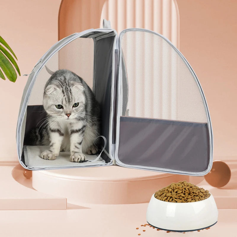 Breathable Pet Cat Carrier Backpack - Ideal for Cats & Small Dogs Up to 6kg - Perfect for Outdoor Travel!