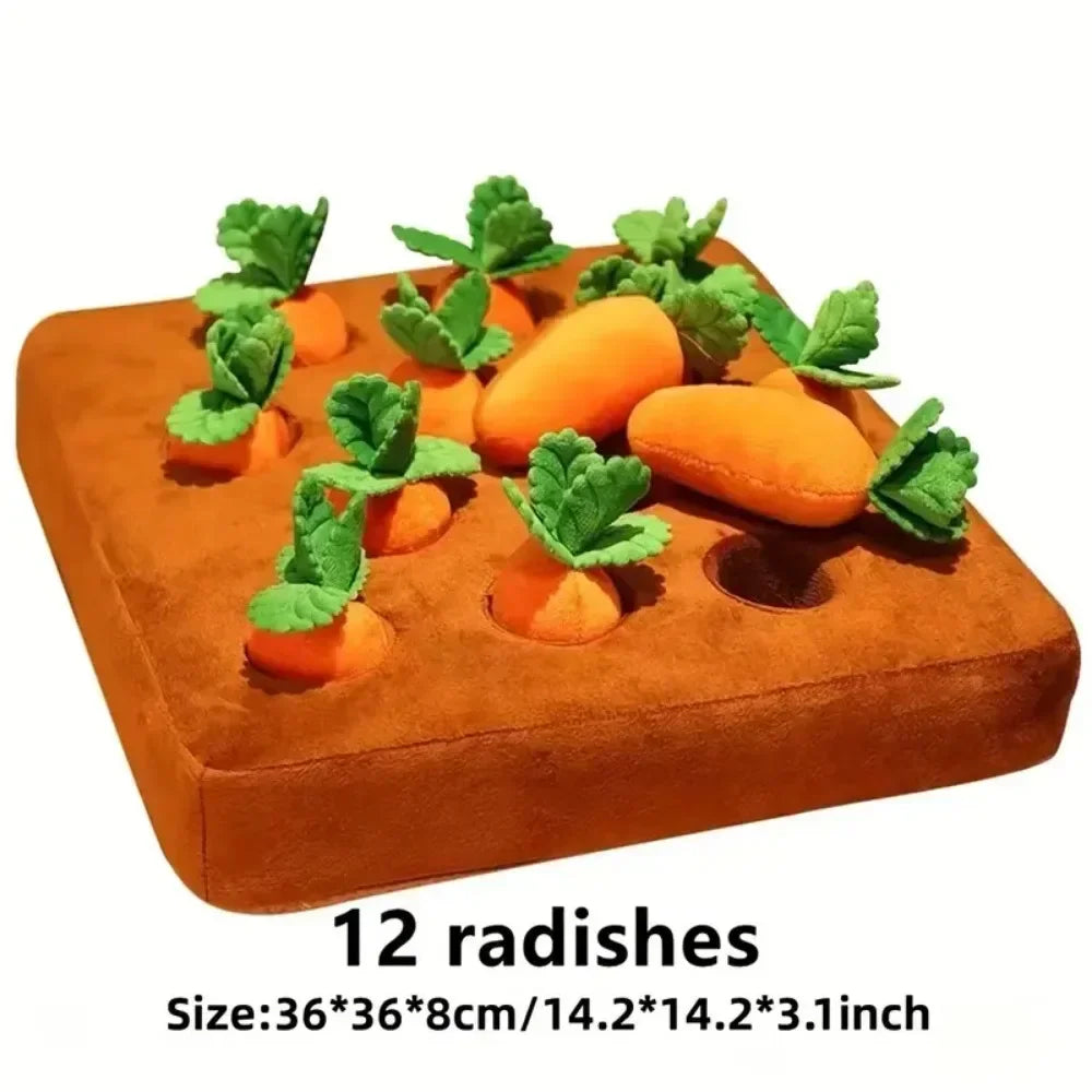 Interactive Carrot Snuffle Mat for Dogs and Cats - Engaging Puzzle Toy for Stress Relief and Chewing Fun!