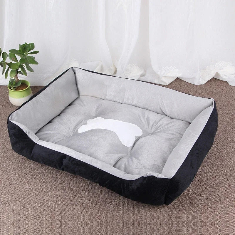 Cosy Square Dog Bed for Cats and Small to Medium Dogs - Thickened Non-Slip Cushion