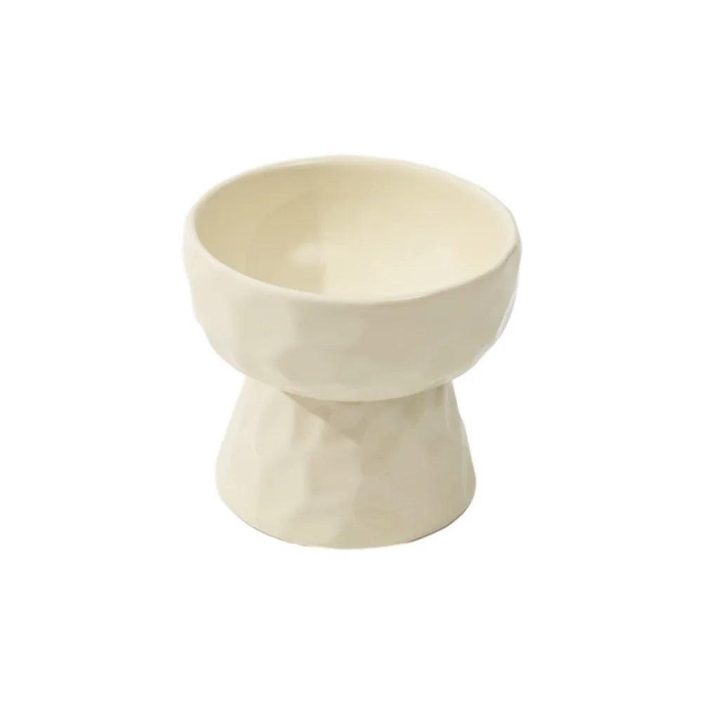 Stylish Non-Slip Ceramic Cat and Dog Bowl - Slanted/Flat Design for Easy Feeding and Hydration