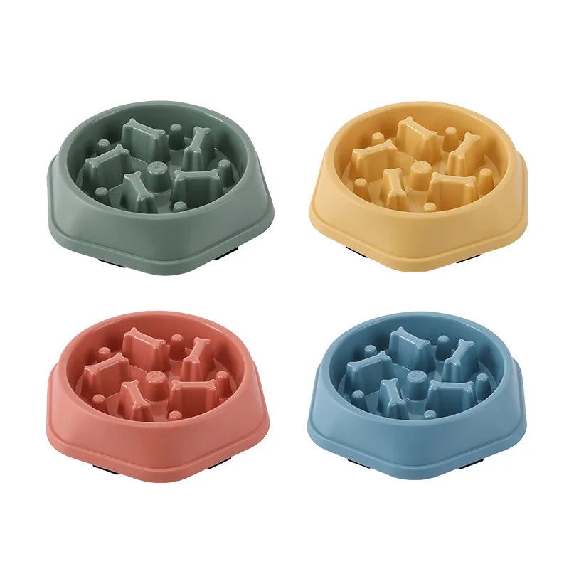 Slow Feed Bowls for Dogs - Anti-Choking, Thickened, Non-Slip Design in Various Colours and Shapes for Healthy Eating