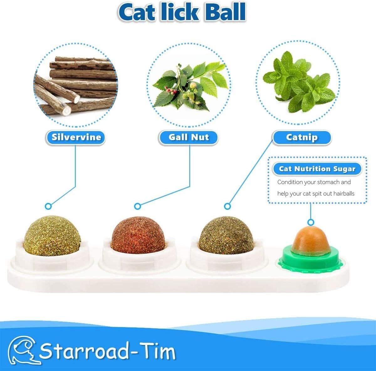 Irresistible Rotatable Catnip Balls - Natural Edible Toy for Happy, Healthy Cats!