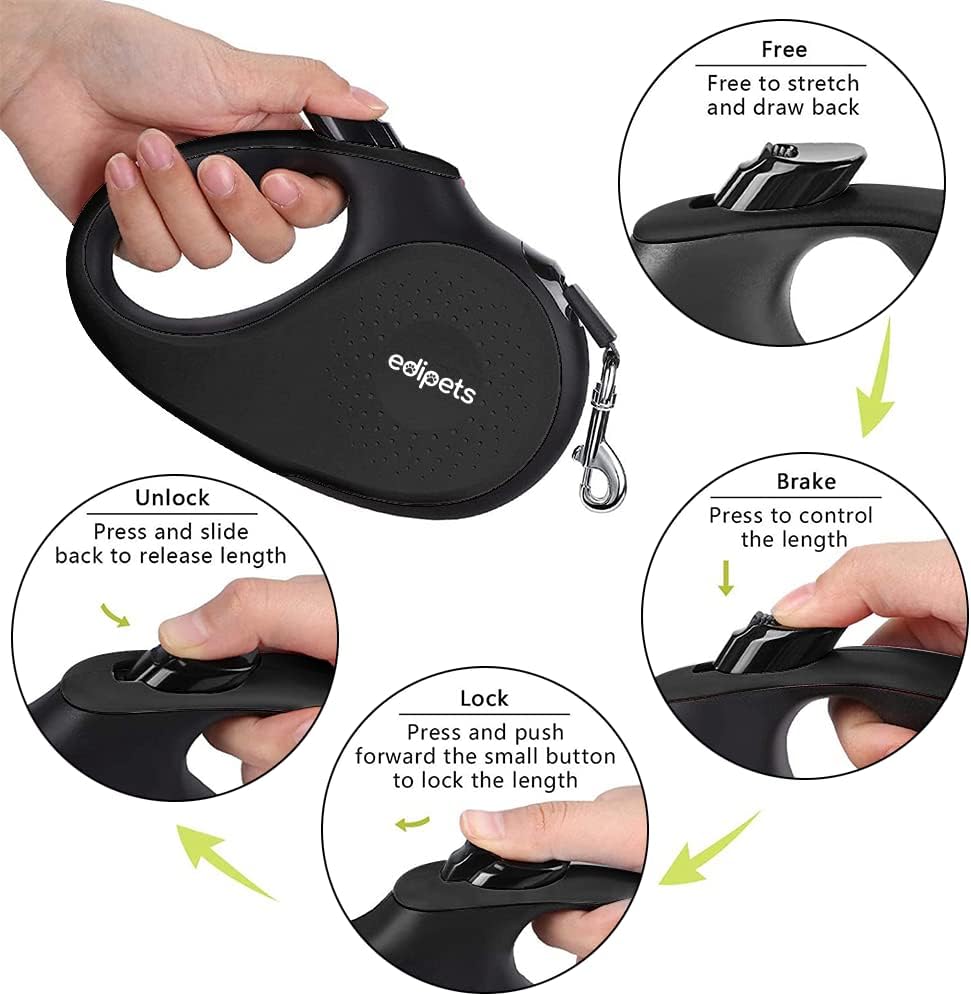 Premium 5m Extendable Dog Leash - 360° Tangle-Free Nylon Tape - Perfect for Training and Walking