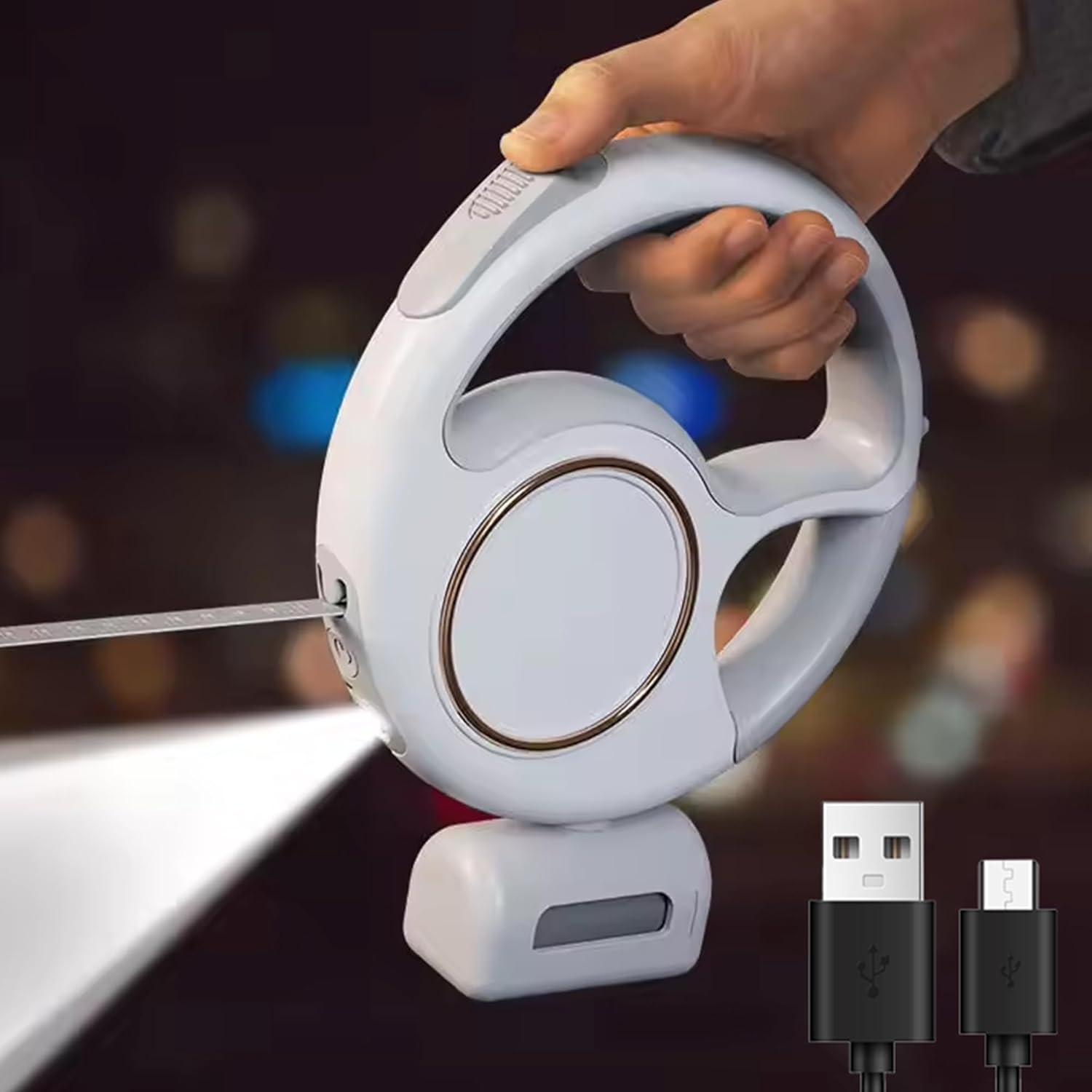 Unleash Adventure with the Ultimate 3M Extendable Dog Leash!  Tangle-Free, LED Light, and Anti-Slip Handle – Perfect for Your Small to Medium Pups!