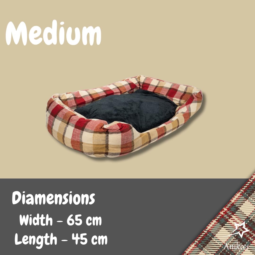 Plush Calming Dog Bed - Washable Cosy Mattress with Non-Slip Bottom