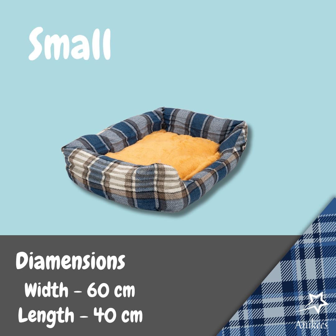 Plush Calming Dog Bed - Washable Cosy Mattress with Non-Slip Bottom