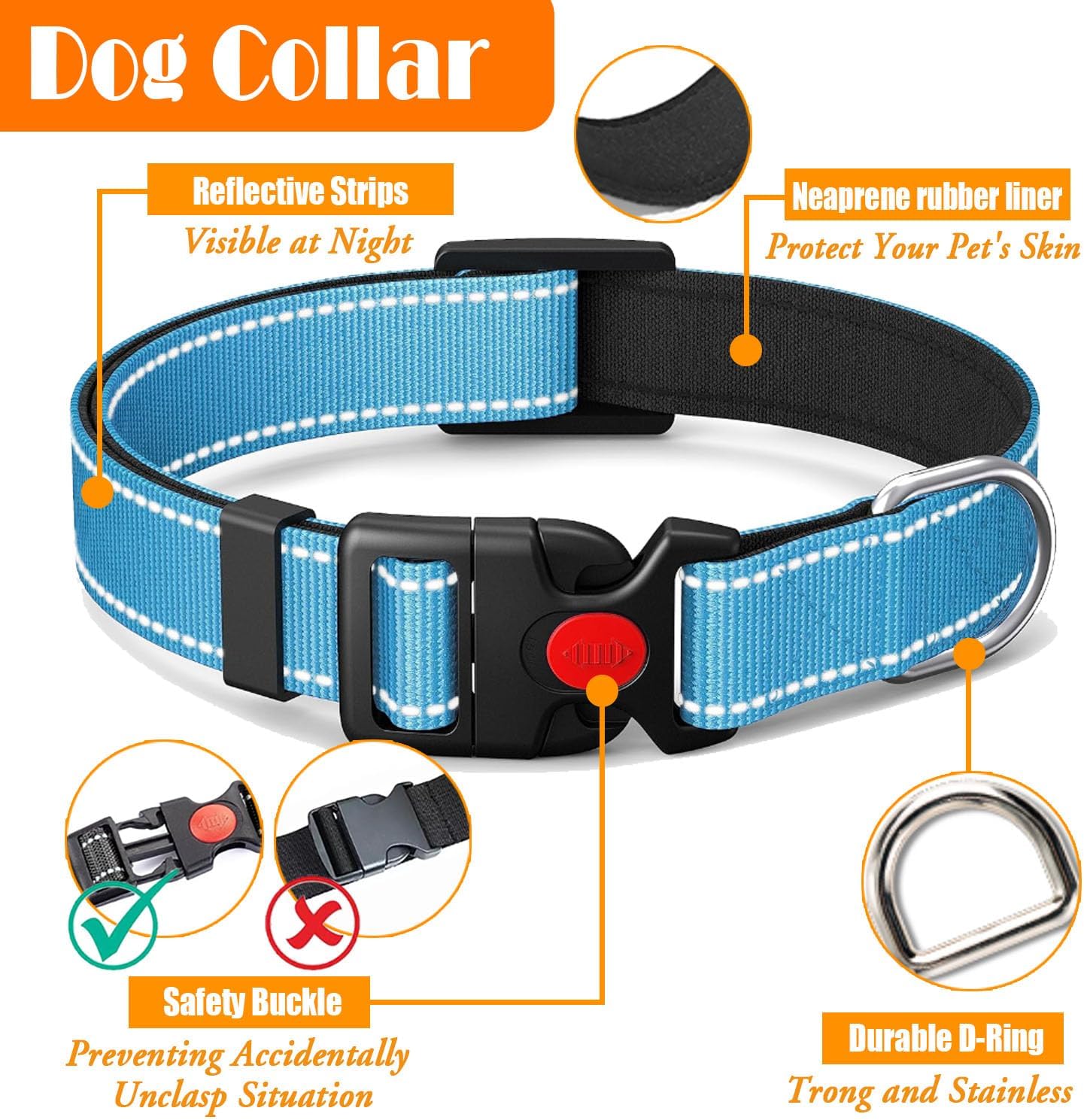 Ultimate No Pull Dog Harness Set - Includes Collar, Lead, Seat Belt, Collapsible Bowls & Poo Bag Dispenser - Perfect for Training, Walking & Hiking - Fits All Dog Sizes