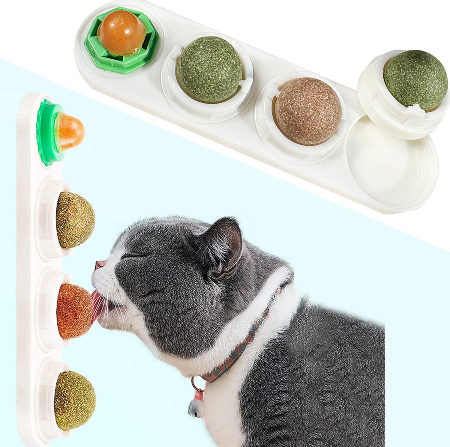 Irresistible Rotatable Catnip Balls - Natural Edible Toy for Happy, Healthy Cats!