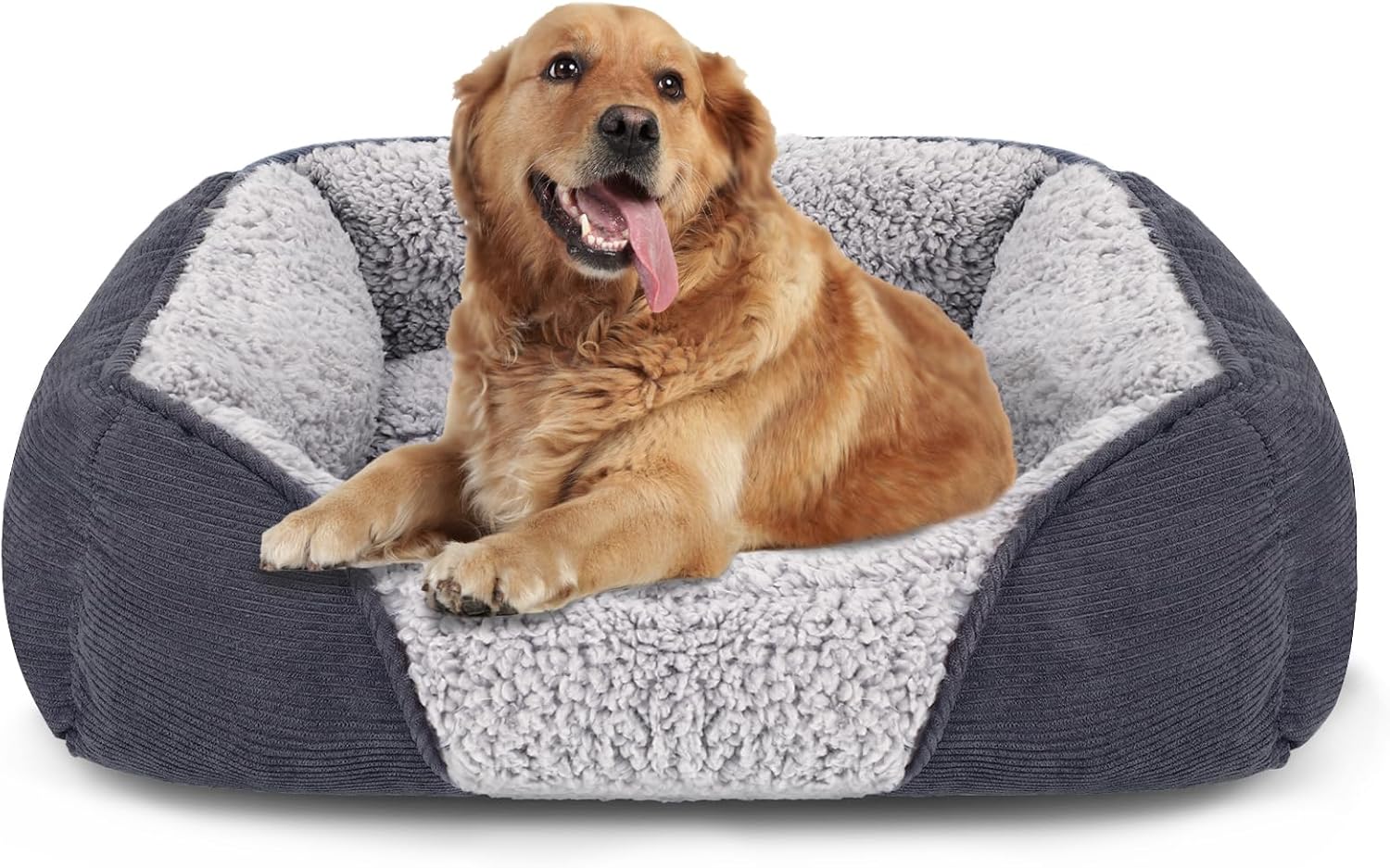 Ultimate Dog Bed - Washable & Waterproof, Supports Bone Health with Plush Fibre Cotton Fill