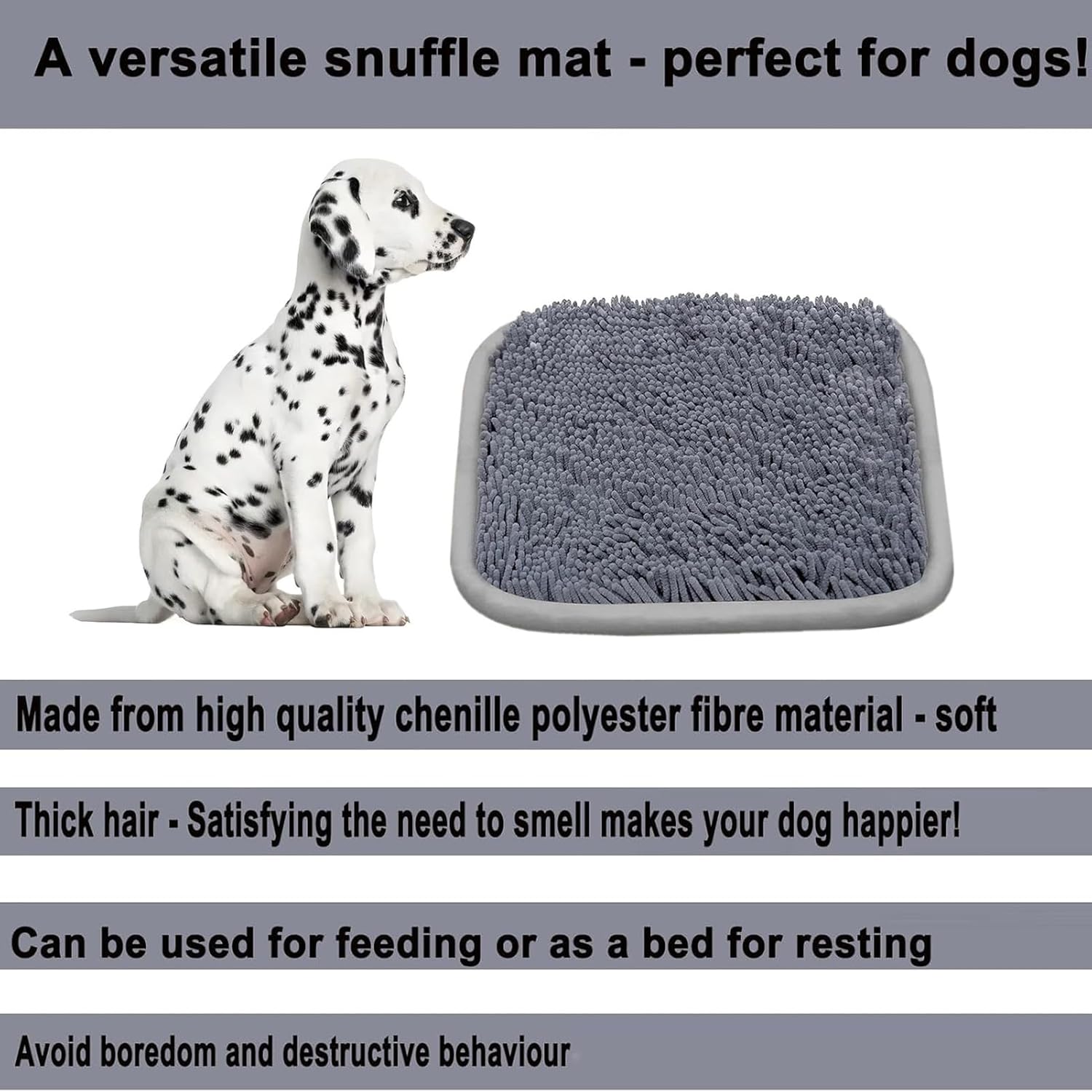Interactive Snuffle Mat for Dogs - 52x41 cm Foraging Mat to Relieve Stress and Boredom
