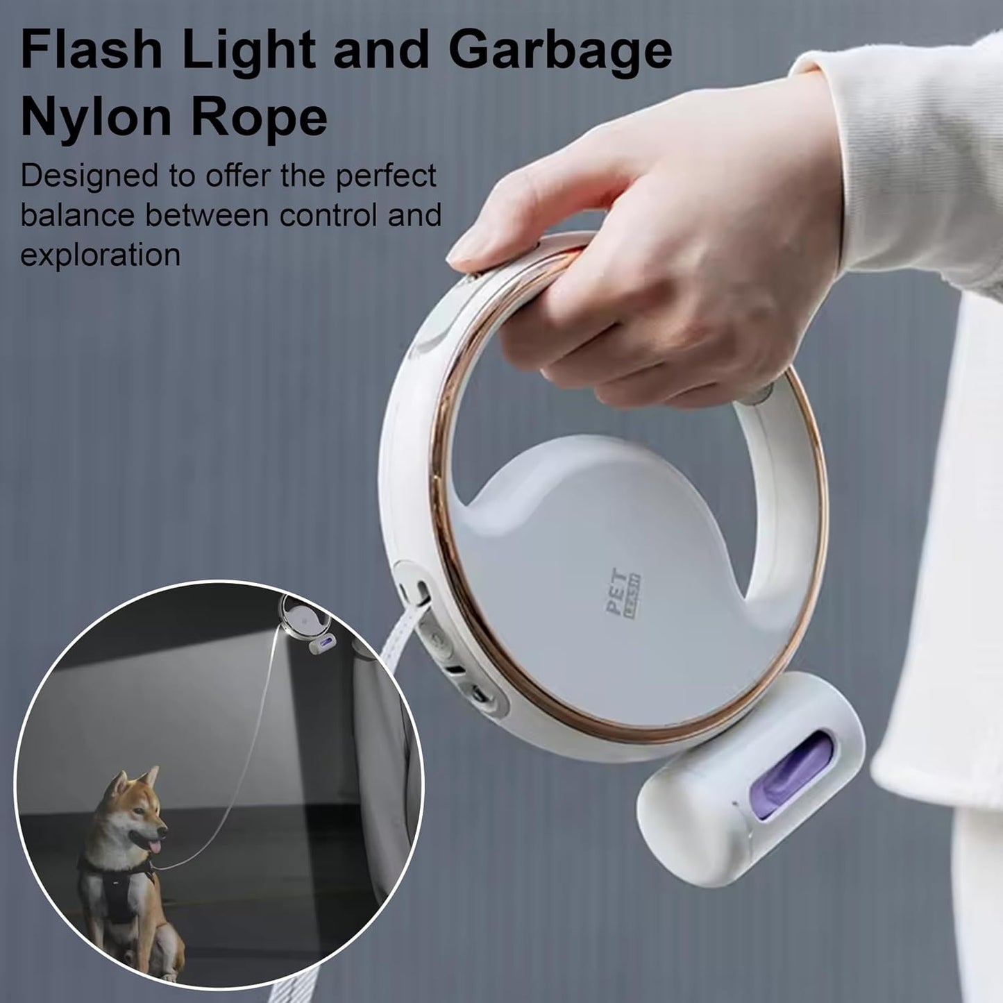 Unleash Adventure with the Ultimate 3M Extendable Dog Leash!  Tangle-Free, LED Light, and Anti-Slip Handle – Perfect for Your Small to Medium Pups!