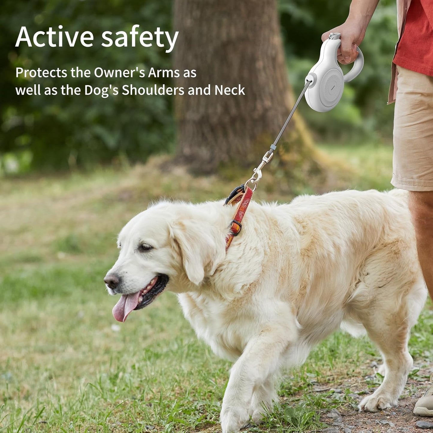 Premium 5M Retractable Dog Lead with Active Brake - Perfect for Medium to Large Dogs up to 60 Kg