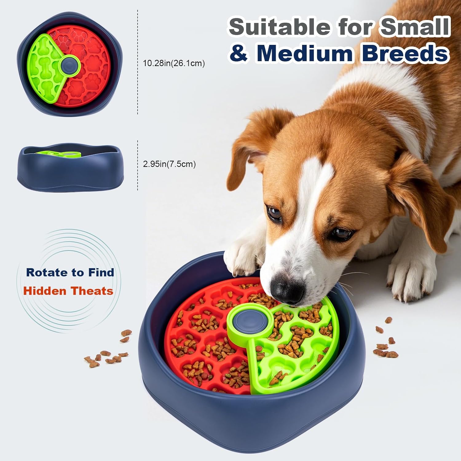 Interactive Slow Feeder Dog Bowl - Engaging Puzzle Game for Small & Medium Dogs