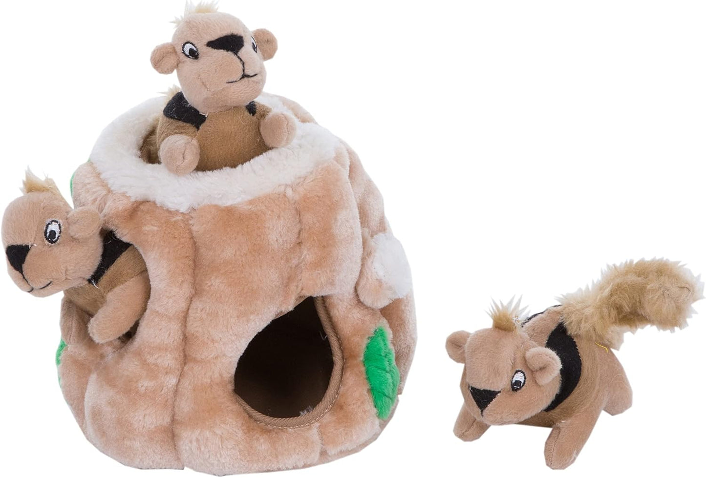 Plush Squirrel Hide and Seek Dog Toy - Interactive Squeaky Toy for Birthday Fun, Mental Stimulation, and Boredom Relief