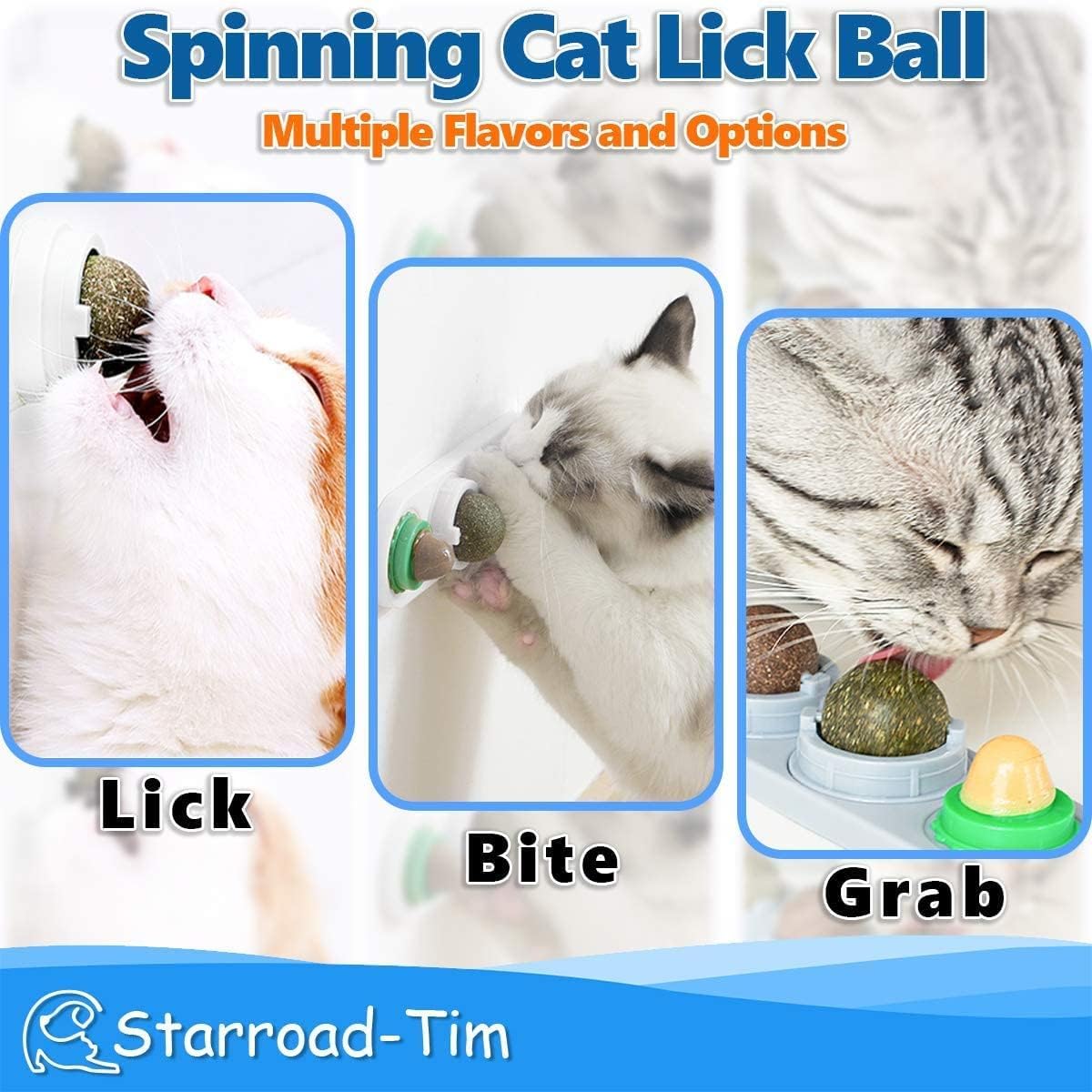Irresistible Rotatable Catnip Balls - Natural Edible Toy for Happy, Healthy Cats!
