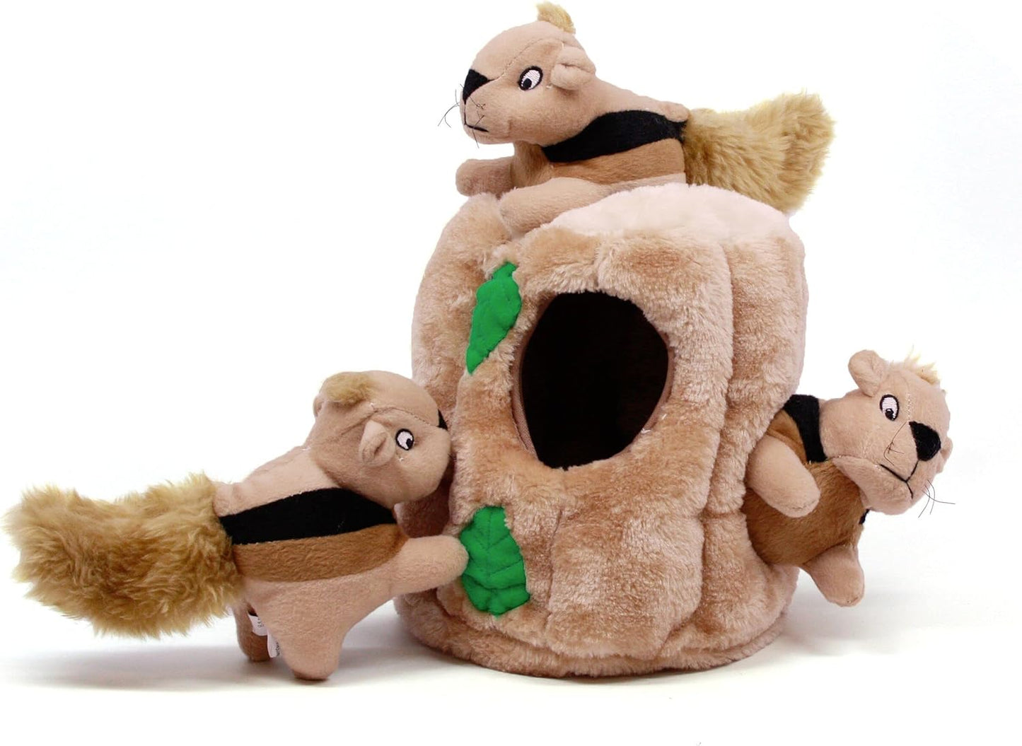 Plush Squirrel Hide and Seek Dog Toy - Interactive Squeaky Toy for Birthday Fun, Mental Stimulation, and Boredom Relief