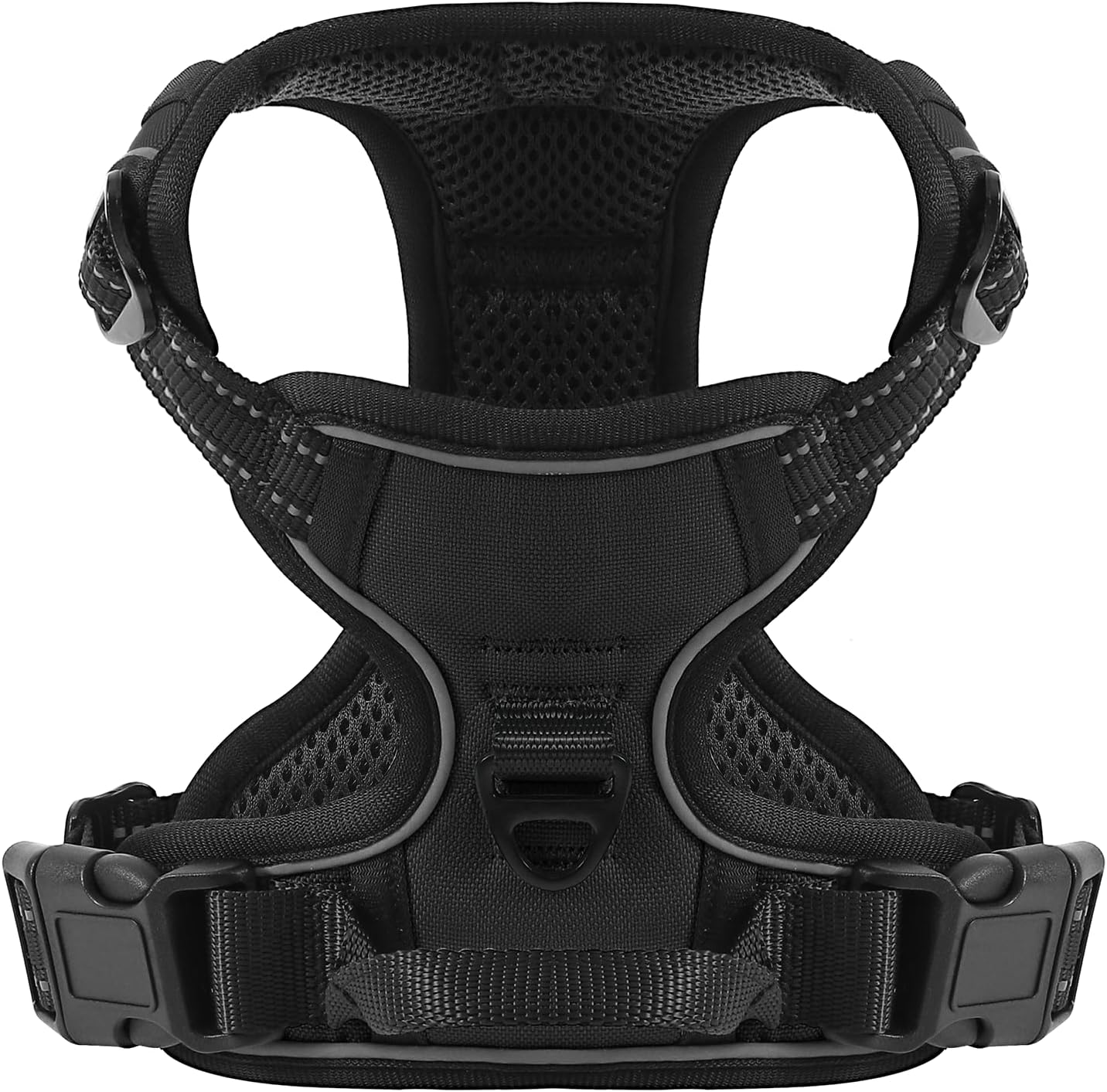 No-Pull Adjustable Dog Harness - Reflective Front Clip with Easy Control Handle, Perfect for Small to Large Dogs