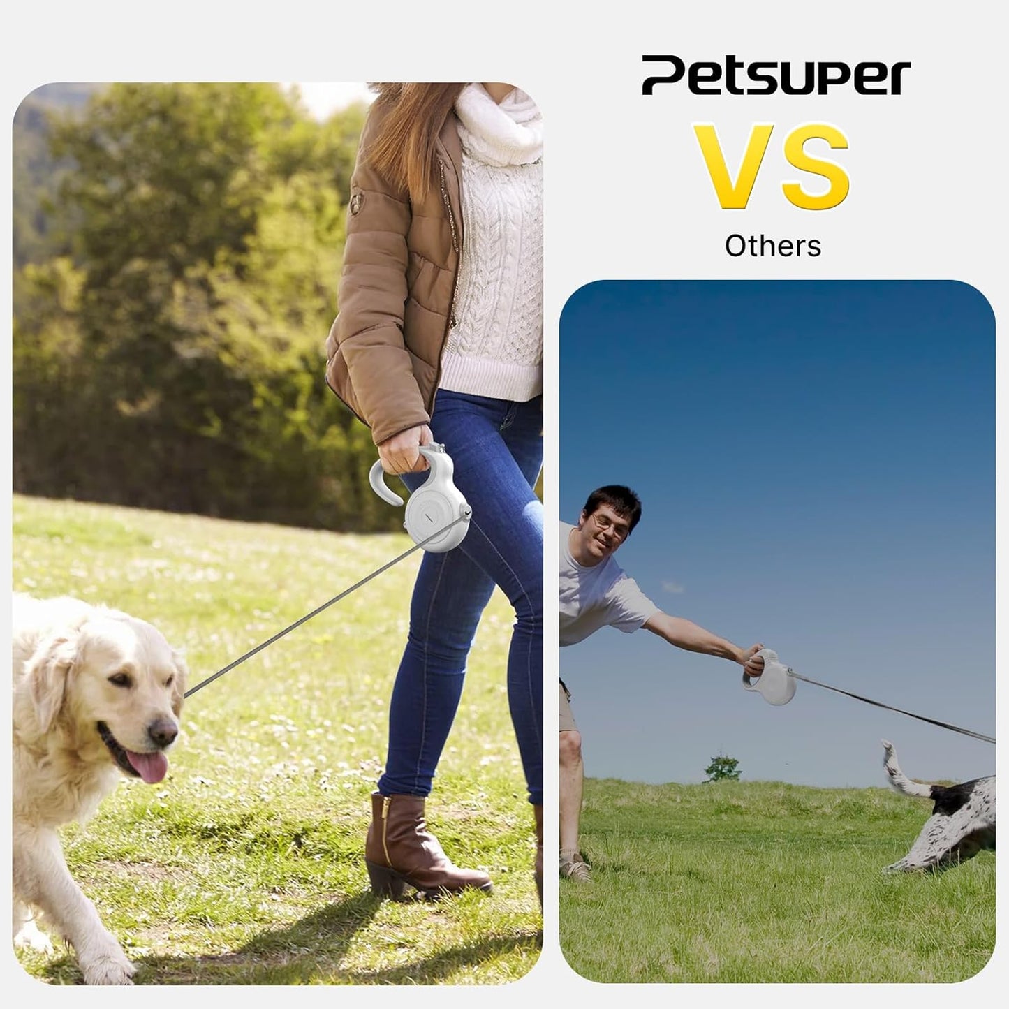 Premium 5M Retractable Dog Lead with Active Brake - Perfect for Medium to Large Dogs up to 60 Kg