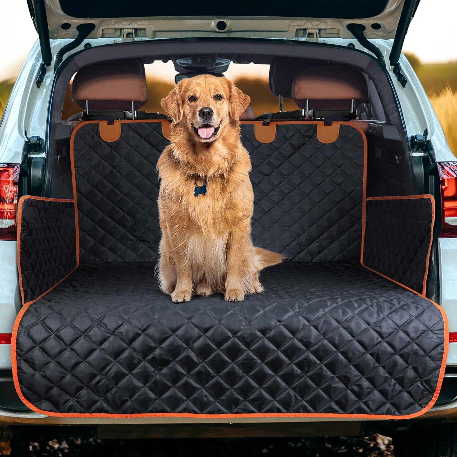 Ultimate Car Boot Protector for Dogs - Non-Slip, Scratchproof & Dirt Resistant Liner with Side & Bumper Protection - Adjustable Straps for SUVs, Trucks & Cars