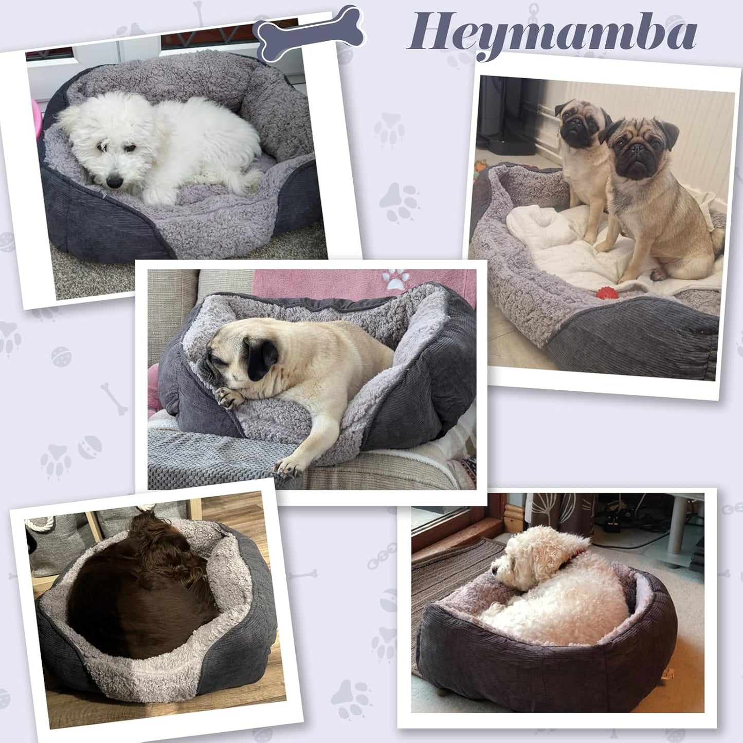 Ultimate Dog Bed - Washable & Waterproof, Supports Bone Health with Plush Fibre Cotton Fill