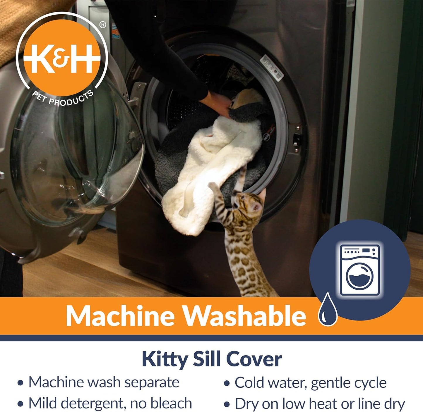 Cosy Kitty Windowsill Hammock Perch Bed - Soft Fleece, Easy Fit & Machine Washable - Cream 35.5cm x 60.96cm