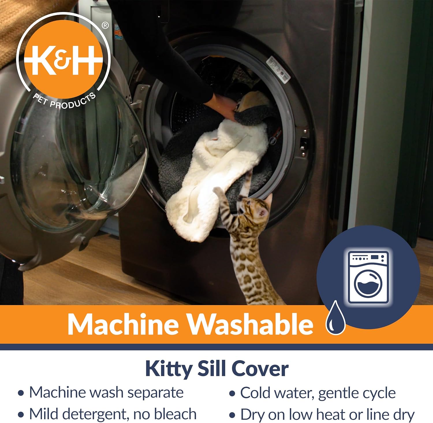 Cosy Kitty Windowsill Hammock Perch Bed - Soft Fleece, Easy Fit & Machine Washable - Cream 35.5cm x 60.96cm