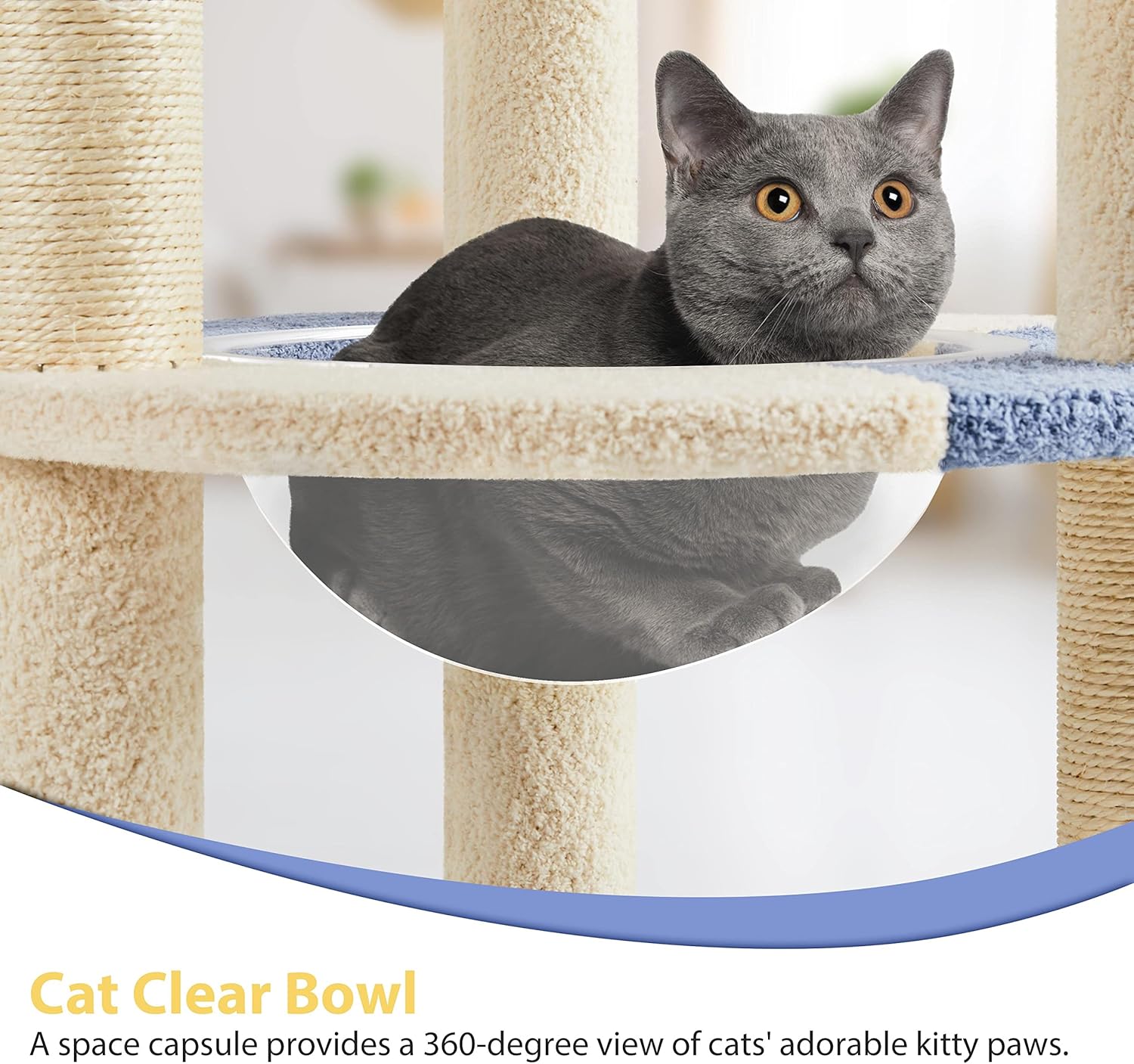 Deluxe 90Cm Cat Tree Tower - Stylish Indoor Activity Centre with 2 Perches, Scratching Posts, Capsule Nest & Fun Dangling Ball