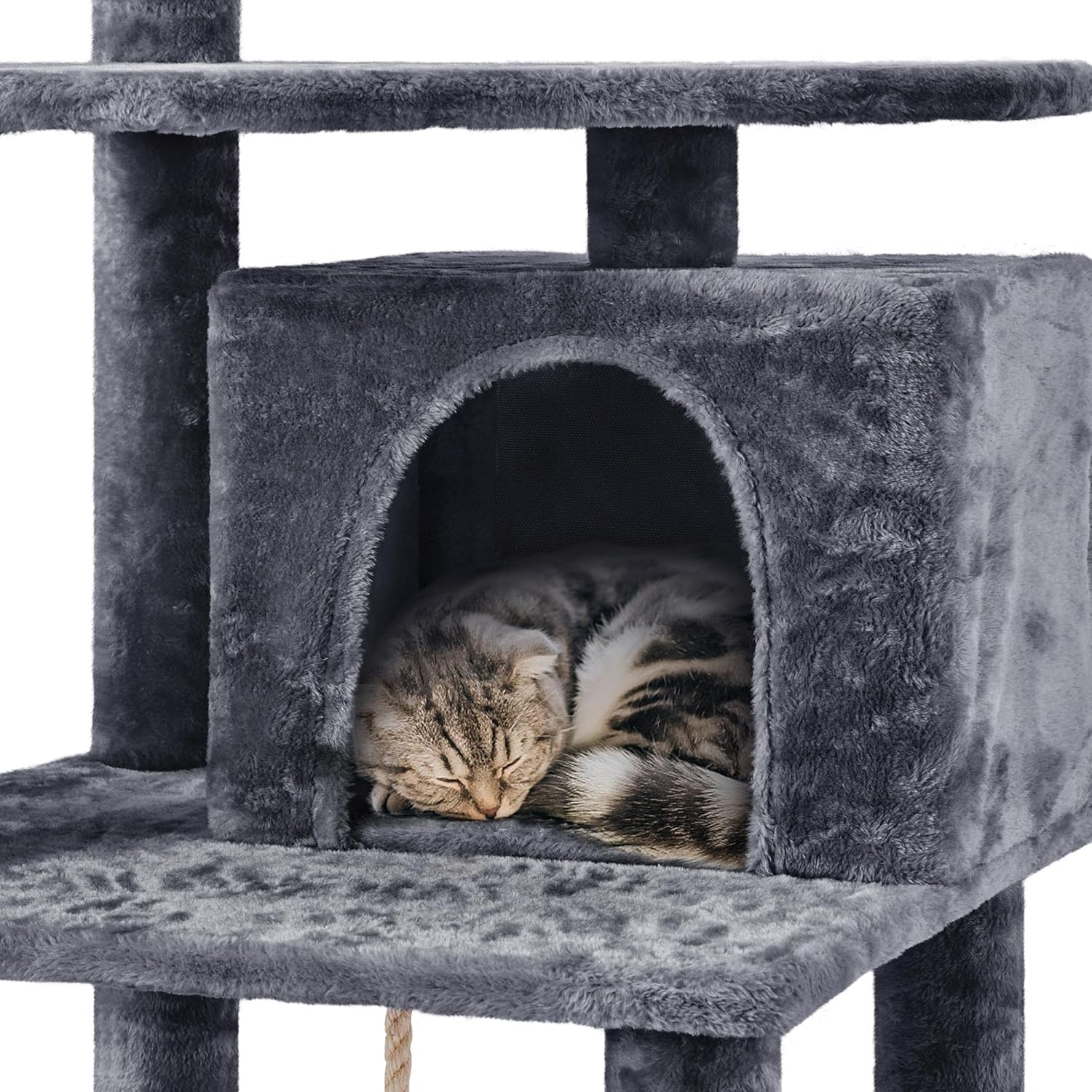 Ultimate 177Cm Cat Tree for Indoor Cats - Spacious Tower with House, Scratching Posts, Condo, Perch, Basket & Hammock