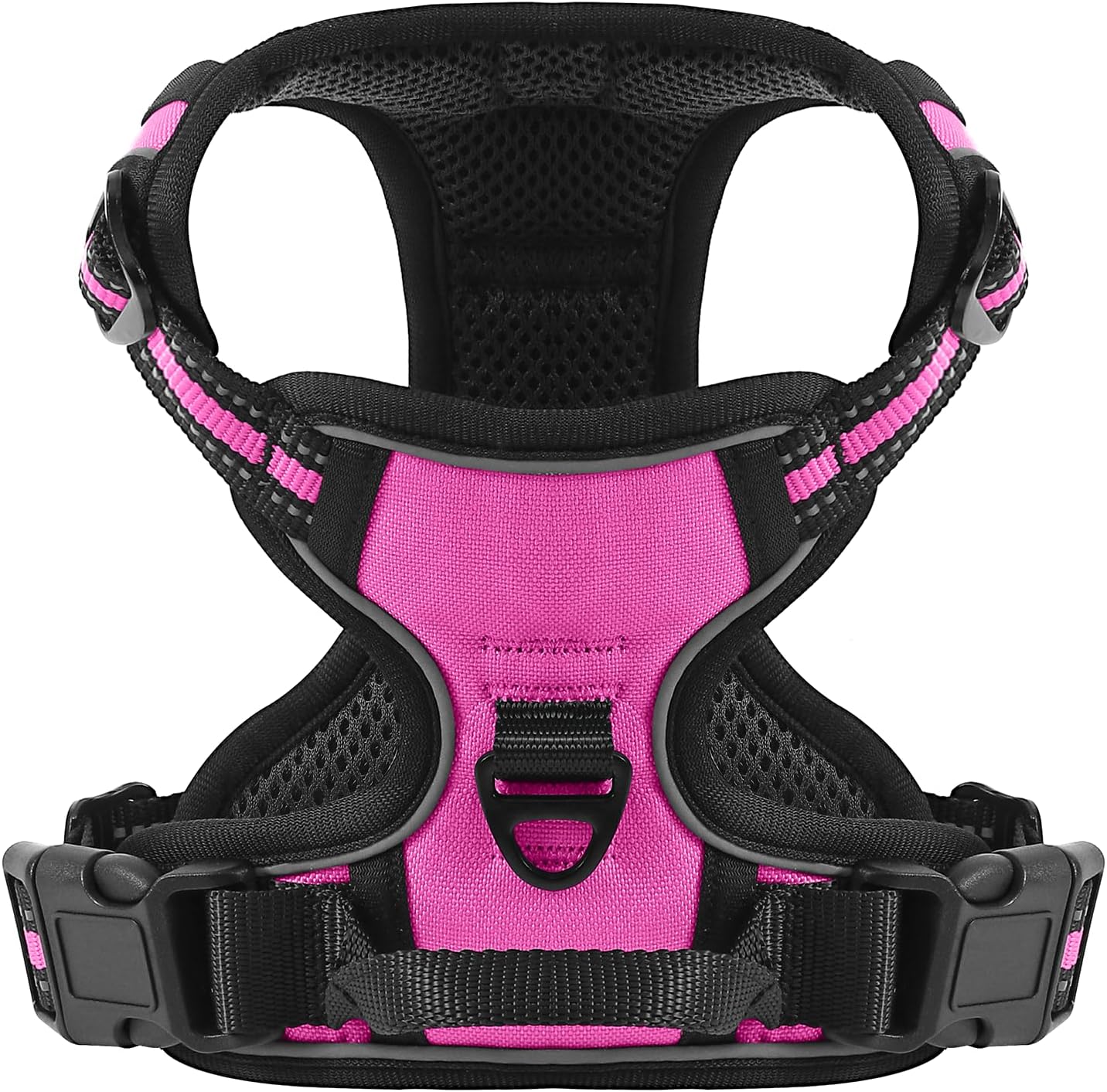 No-Pull Adjustable Dog Harness - Reflective Front Clip with Easy Control Handle, Perfect for Small to Large Dogs