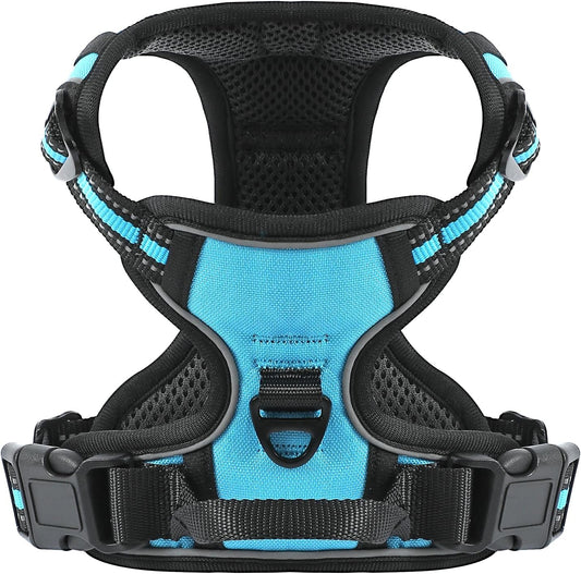 No-Pull Adjustable Dog Harness - Reflective Front Clip with Easy Control Handle, Perfect for Small to Large Dogs