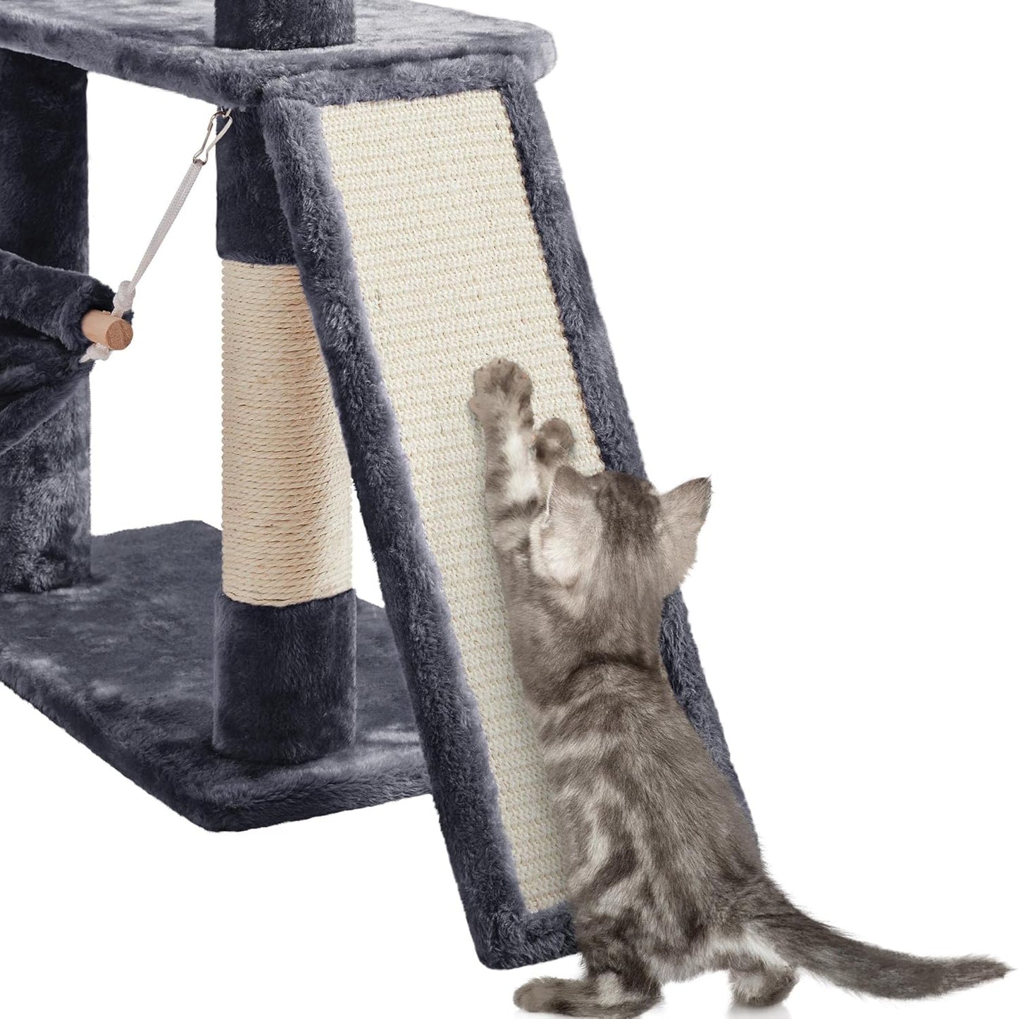 Ultimate 177Cm Cat Tree for Indoor Cats - Spacious Tower with House, Scratching Posts, Condo, Perch, Basket & Hammock