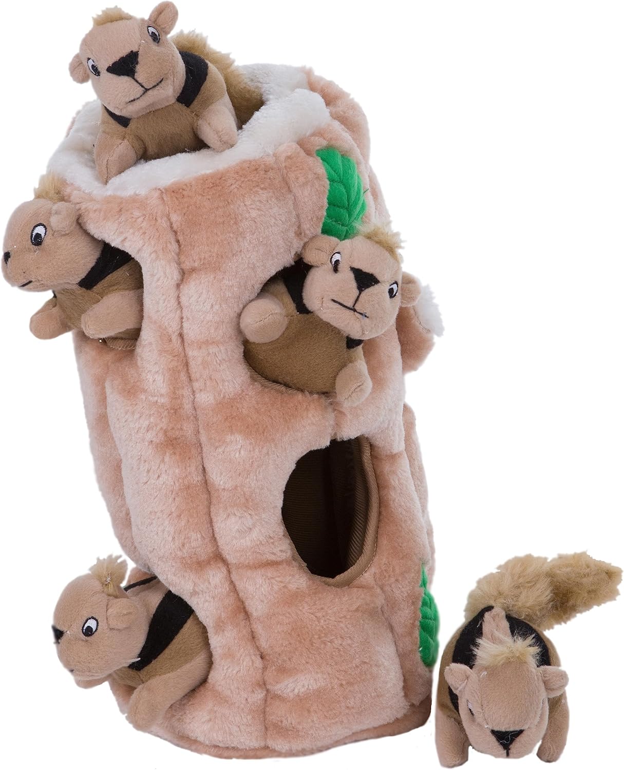 Plush Squirrel Hide and Seek Dog Toy - Interactive Squeaky Toy for Birthday Fun, Mental Stimulation, and Boredom Relief