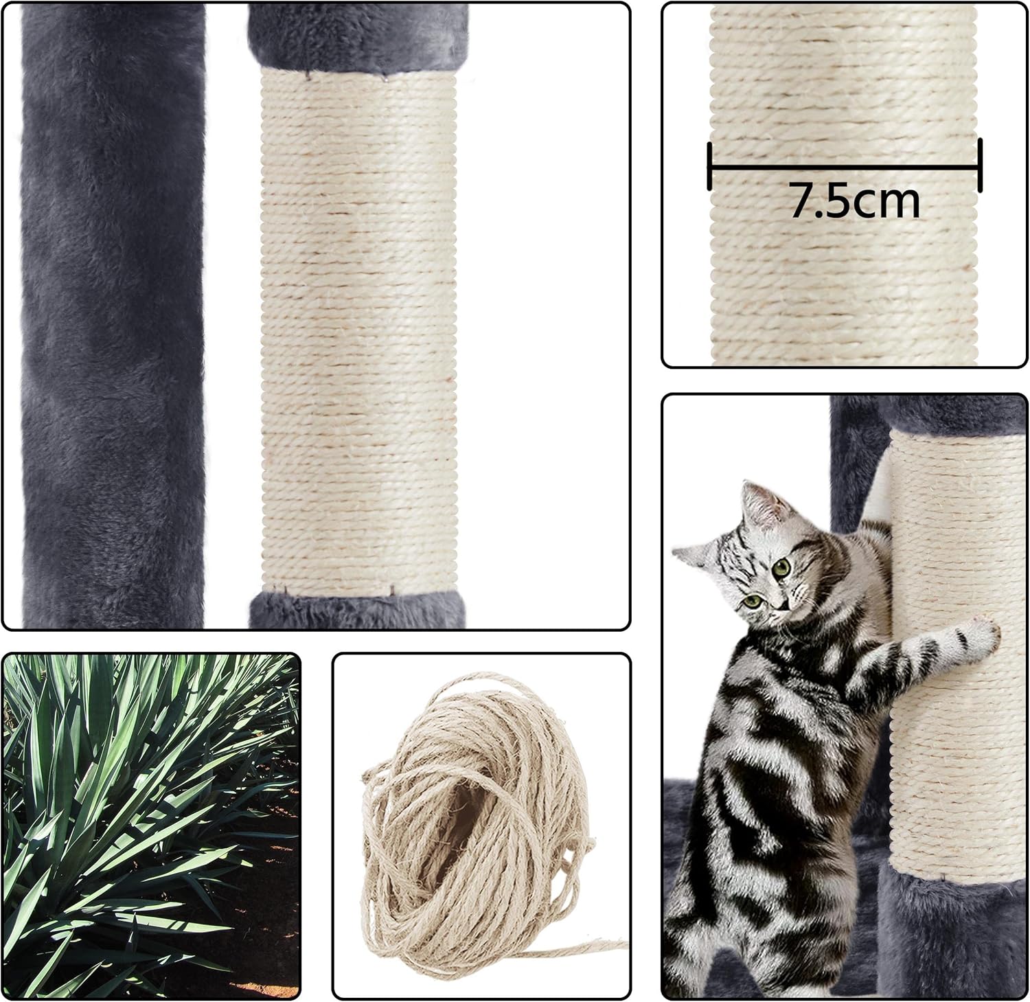 Ultimate 177Cm Cat Tree for Indoor Cats - Spacious Tower with House, Scratching Posts, Condo, Perch, Basket & Hammock