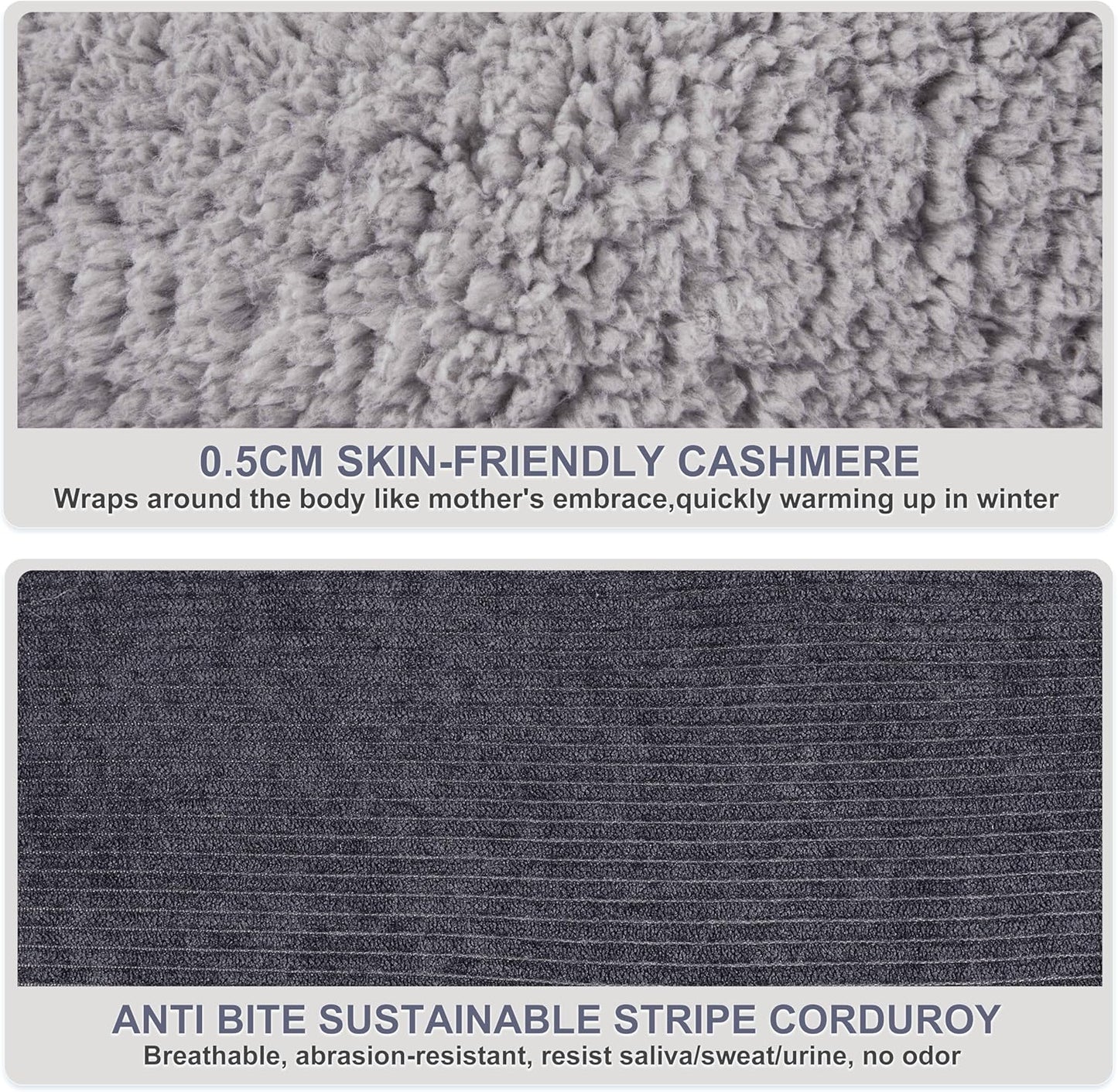 Ultimate Dog Bed - Washable & Waterproof, Supports Bone Health with Plush Fibre Cotton Fill