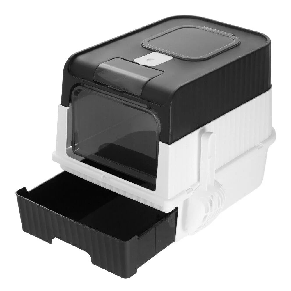 Ultimate Extra Large Self-Cleaning Cat Litter Box with Enclosed Drawer and Anti-Splash Design