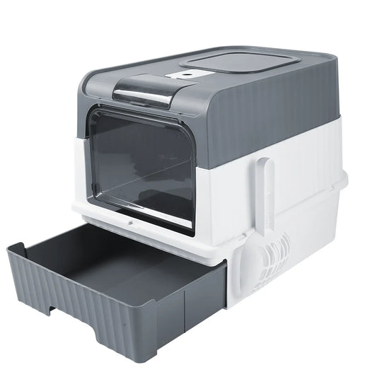 Ultimate Extra Large Self-Cleaning Cat Litter Box with Enclosed Drawer and Anti-Splash Design