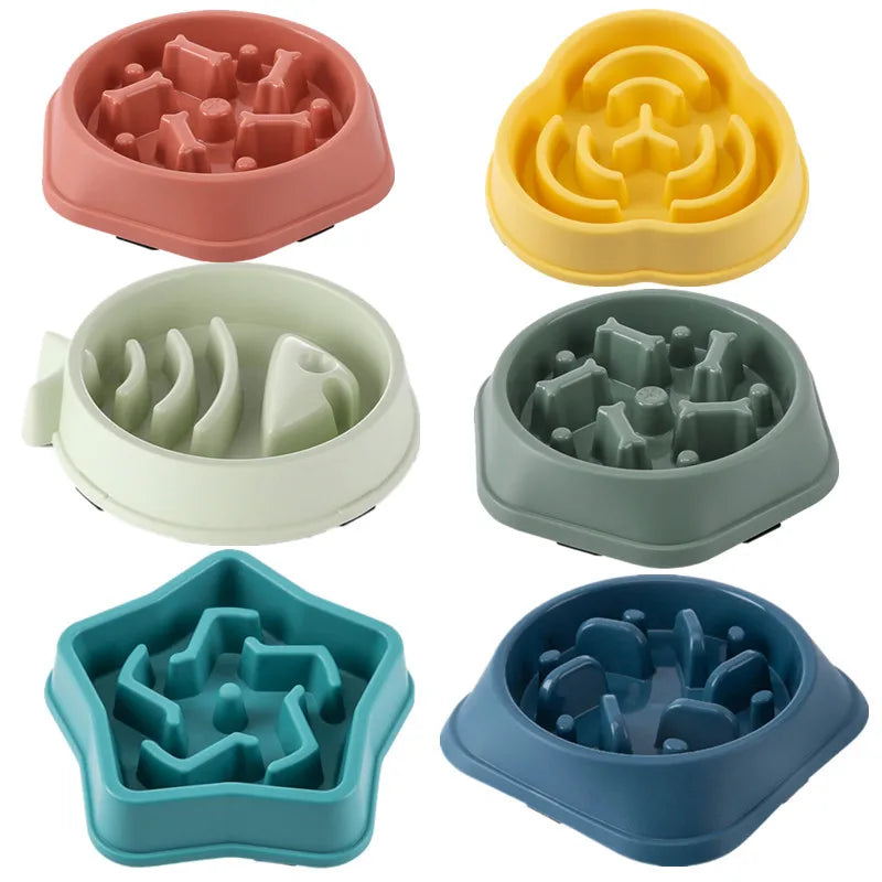 Slow Feed Bowls for Dogs - Anti-Choking, Thickened, Non-Slip Design in Various Colours and Shapes for Healthy Eating