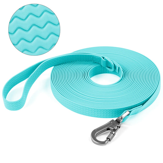 Durable Waterproof PVC Dog Leash - 1.8M, 3M, 5M, 10M Options for Large & Medium Dogs - Easy to Clean with Wave Texture for Training & Running