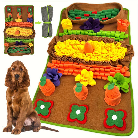 Interactive Pet Snuffle Mat for Dogs - Engaging Nosework Feeding Puzzle for Stress Relief and Training